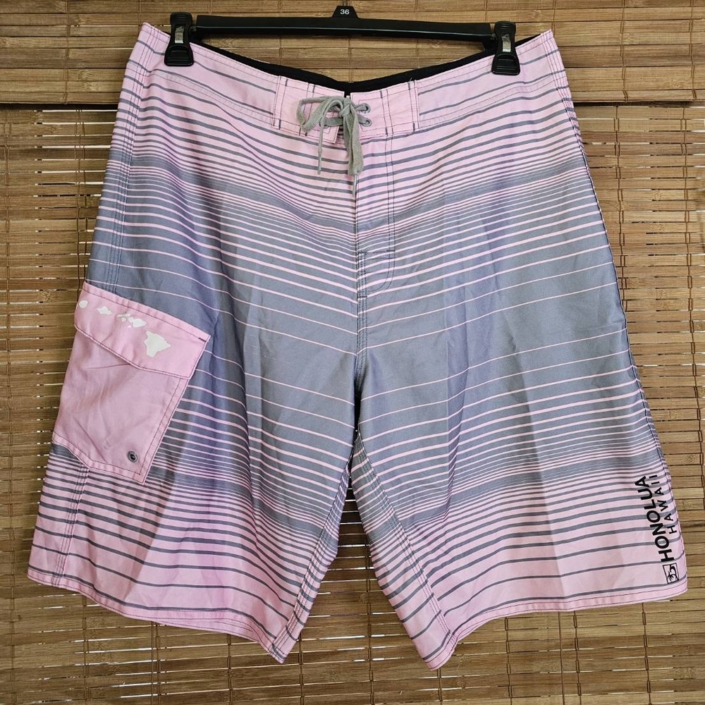 Honolua Pink and Gray Men's Shorts